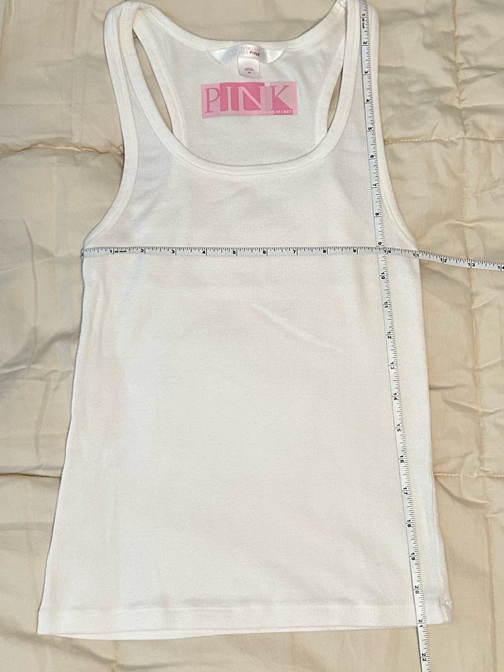 Victoria's Secret PINK White Rib Tank with Light Blue Lounge Pants - Picture 8 of 11